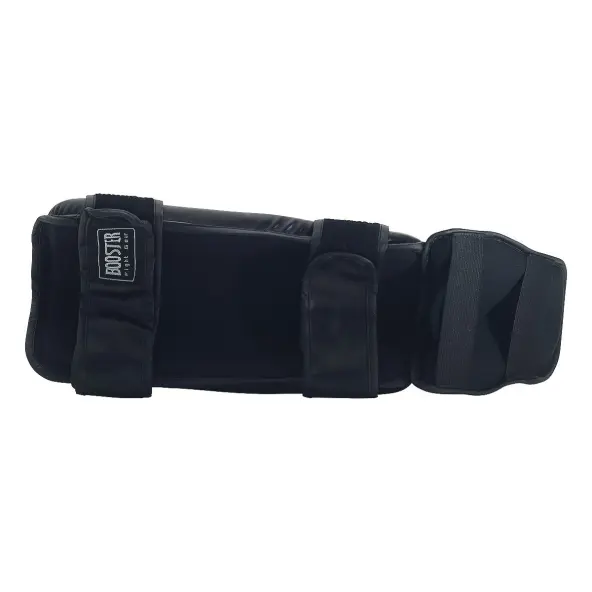 Espinilleras y protector de pie Thai Striker Negro/Blanco