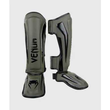 Protector de espinilla y pie Venum Elite Caqui-Negro - 4