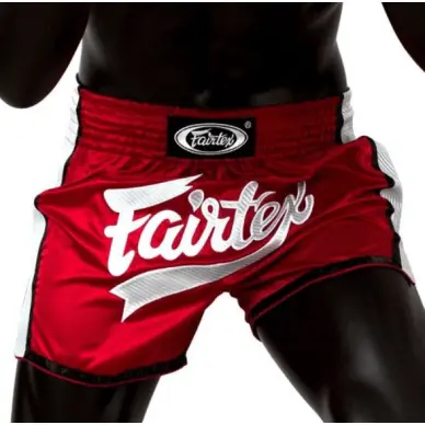 Short Boxeo Tailandés Fairtex Rojo/Blanco 1704 - 3
