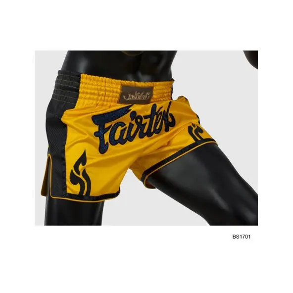 Short Boxeo Tailandés Fairtex Amarillo/Negro 1701
