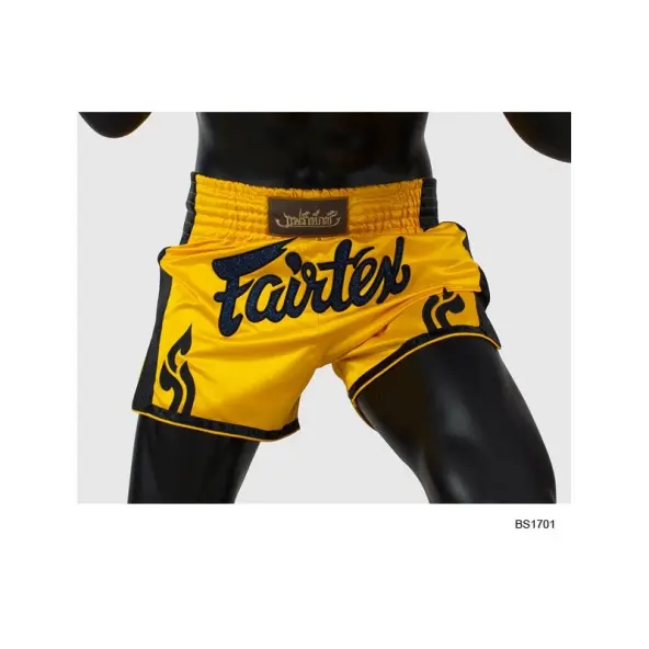 Short Boxeo Tailandés Fairtex Amarillo/Negro 1701