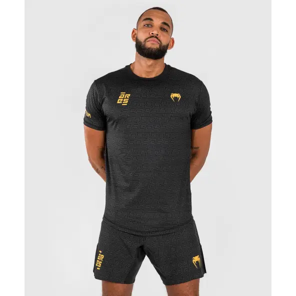 Camiseta Dry Tech Venum X Ares 2.0 Negro/Oro
