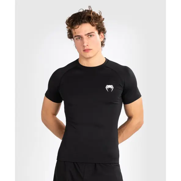 Rashguard Venum Contender de manga corta Negro/Blanco