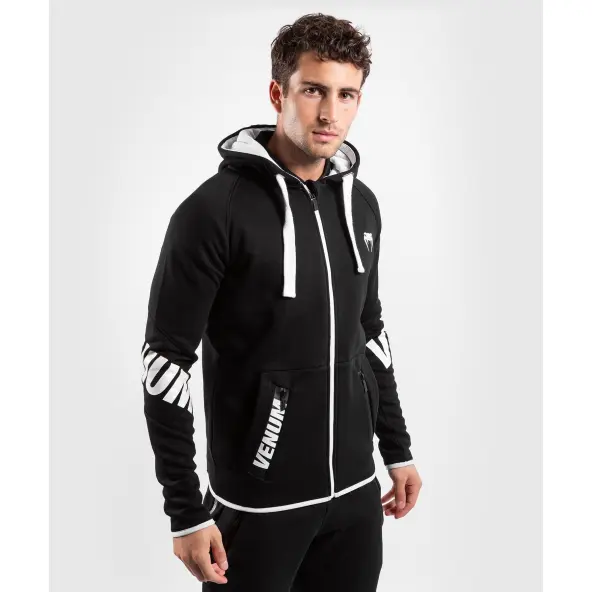 Sudadera Venum Contender 3.0 con cremallera Negra / Blanca