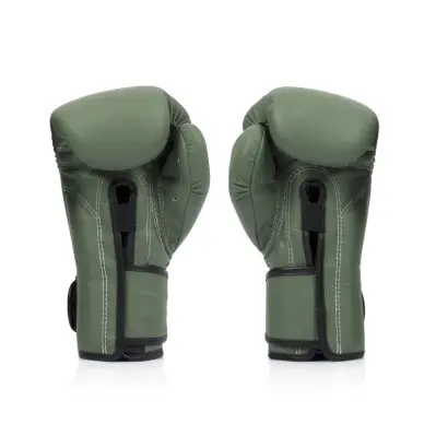Guantes de boxeo de entrenamiento Fairtex F-Day verde 100% cuero - 3