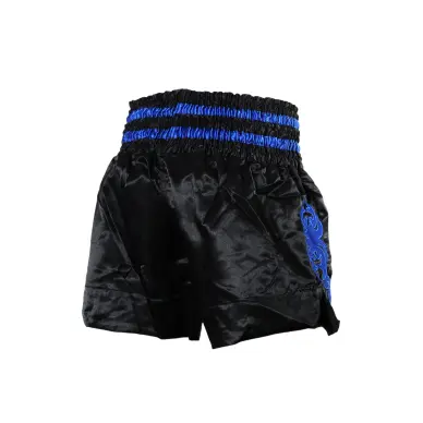 Short Boxeo Tailandés ThaiFight Negro/Azul - 6