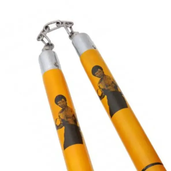 Nunchaku de Cadena de Madera Bruce Lee amarillo