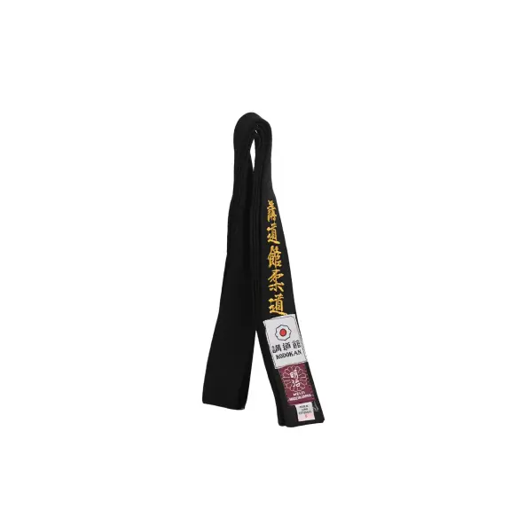 Cinturón de Judo Negro Importado de Japón Bordado Kodokan Judo