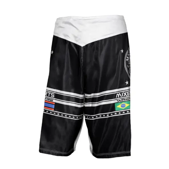 Fightshort MMA estampado en negro y blanco