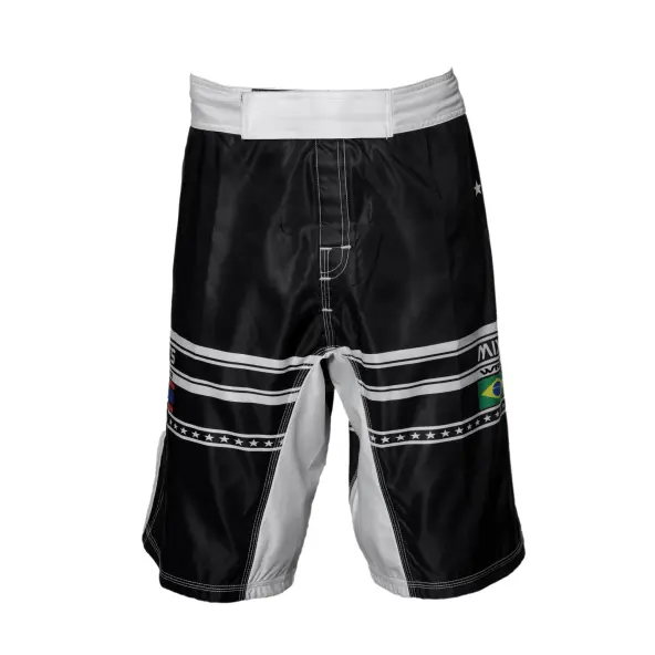 Fightshort MMA estampado en negro y blanco