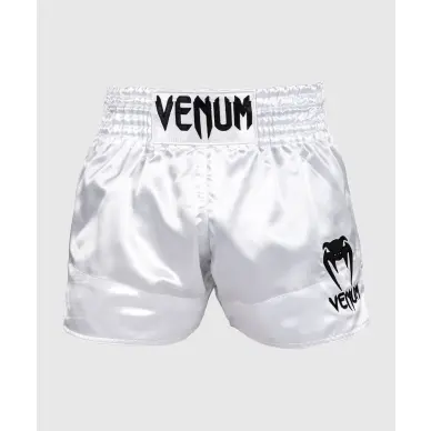 Short Boxeo Tailandés Venum Classic Blanco/Negro - 13