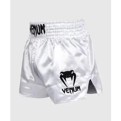 Short Boxeo Tailandés Venum Classic Blanco/Negro - 15