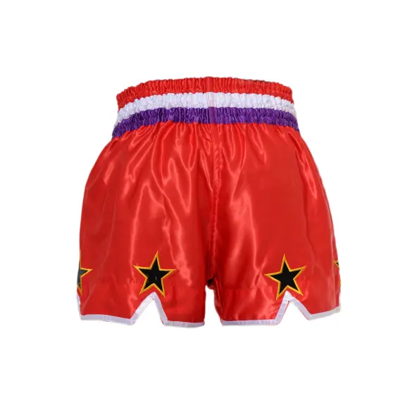 Short boxeo tailandés STAR Rojo & Violeta