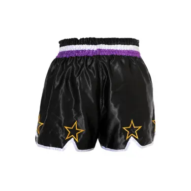 Short boxeo tailandés STAR Negro y Violeta - 8