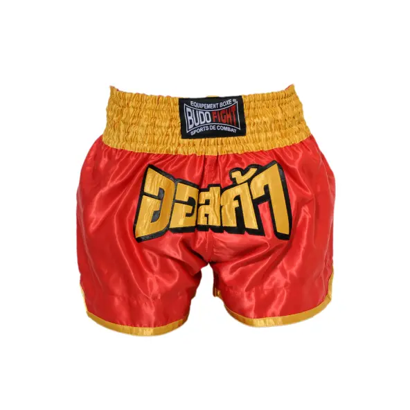 Short boxeo tailandés FIGHTER Rojo y Amarillo