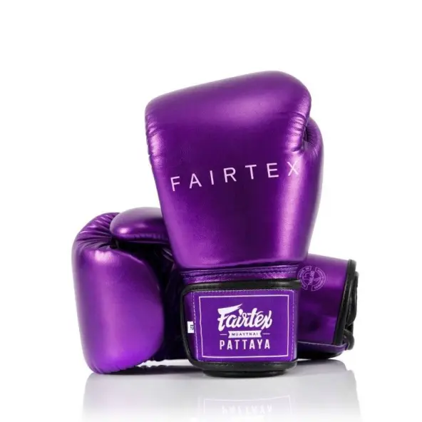 Guantes de boxeo de entrenamiento Fairtex Metallic 100% cuero