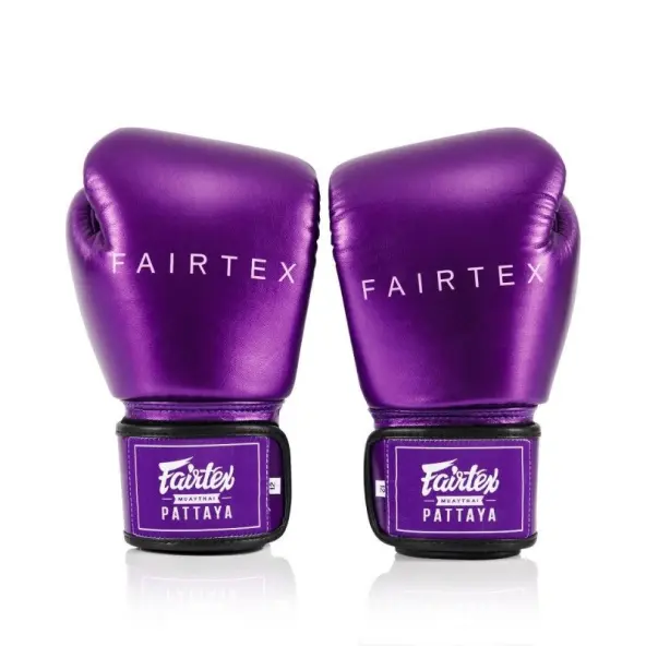 Guantes de boxeo de entrenamiento Fairtex Metallic 100% cuero