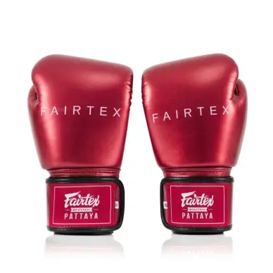 Guantes de boxeo de entrenamiento Fairtex Metallic 100% cuero - 28