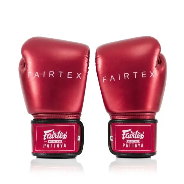 Guantes de boxeo de entrenamiento Fairtex Metallic 100% cuero