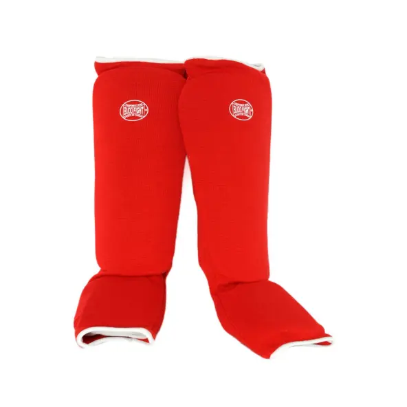 Espinilleras y Protectores de Pies de Algodón Suave Rojo