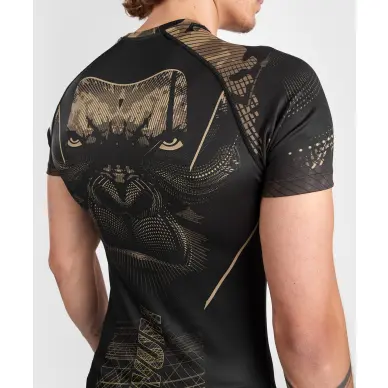 Rashguard de manga corta Venum Gorilla Jungle Negro/Arena - 3