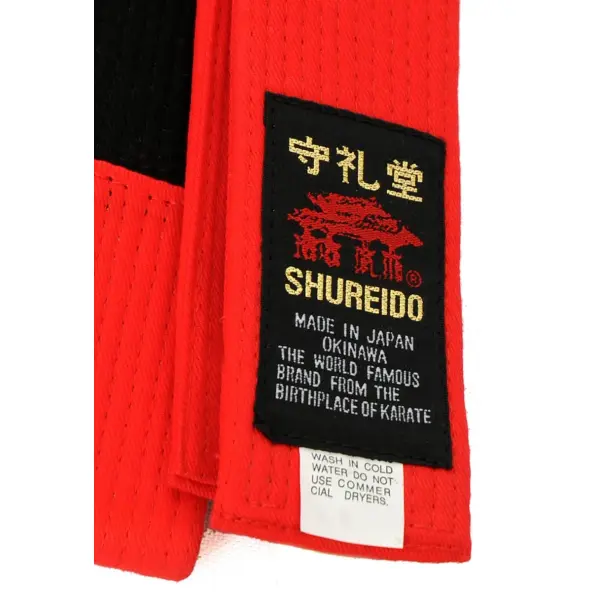 Cinturón de Karate Shureido Rojo/Negro
