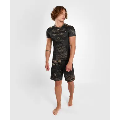 Rashguard de manga corta Venum Gorilla Jungle Negro/Arena - 5
