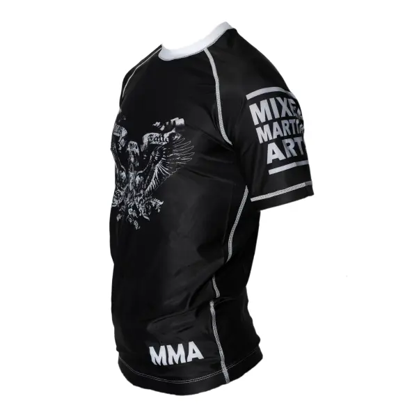 Rashguard MMA Negro Impresión calavera & alas