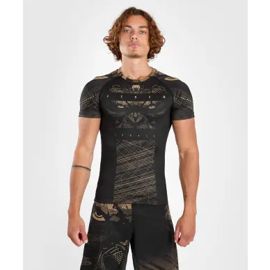 Rashguard de manga corta Venum Gorilla Jungle Negro/Arena - 6