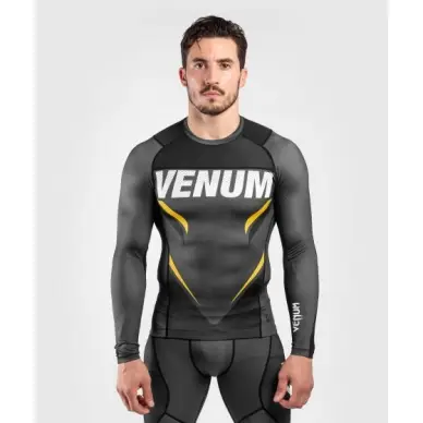 Rashguard Venum One FC Impact gris/amarillo mangas largas - 24