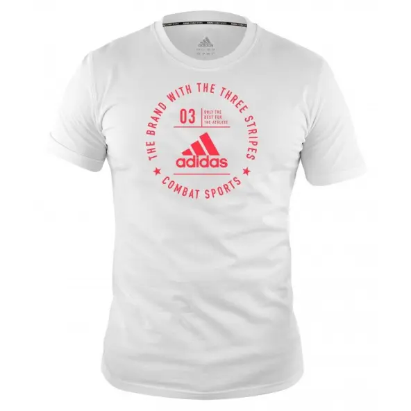 Camiseta Combat community blanco/rojo