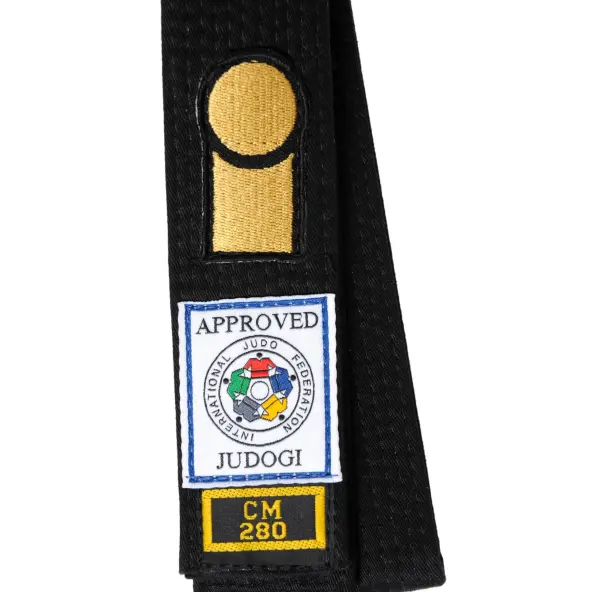 Cinturón de Judo Negro Homologado IJF