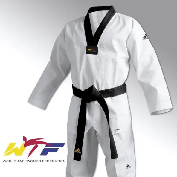 Dobok Taekwondo Adiflex color negro