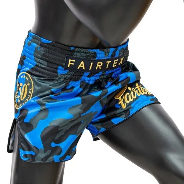 Short Boxeo Tailandés Fairtex Camo Azul 1917