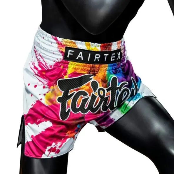 Short Boxeo Tailandés Fairtex BS1939 White Funky Soul