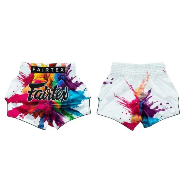 Short Boxeo Tailandés Fairtex BS1939 White Funky Soul