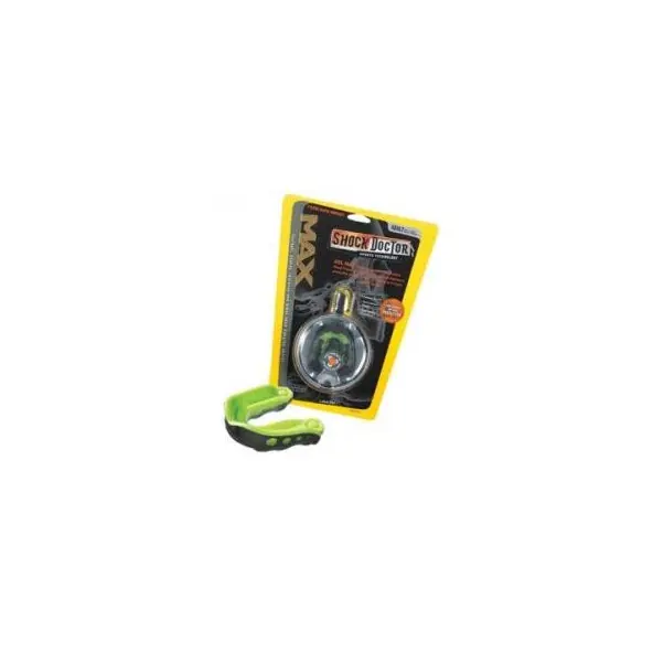 Protector Bucal Shock Doctor Gel Max Flúor y Negro