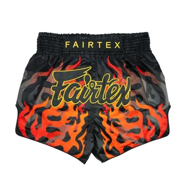 Short Boxeo Tailandés Fairtex Negro Flame 1921