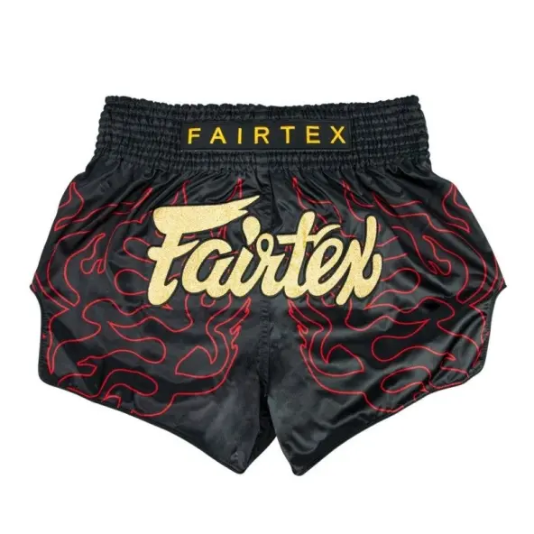 Short Boxeo Tailandés Fairtex Negro/Rojo 1920
