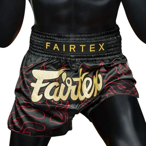 Short Boxeo Tailandés Fairtex Negro/Rojo 1920