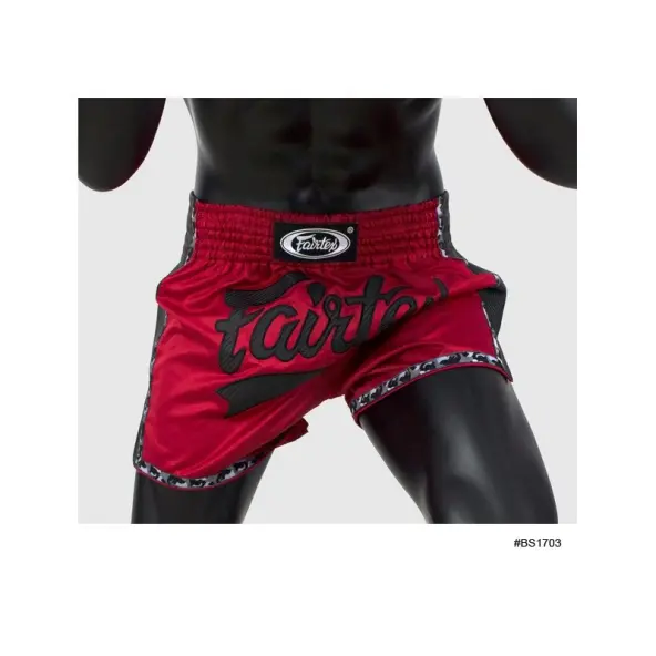 Short Boxeo Tailandés Fairtex Rojo/Negro 1703