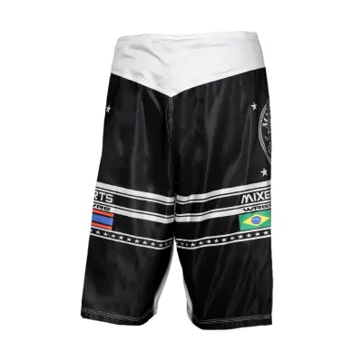 Fightshort MMA estampado en negro y blanco - 2