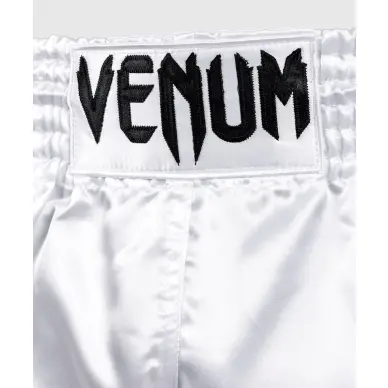 Short Boxeo Tailandés Venum Classic Blanco/Negro