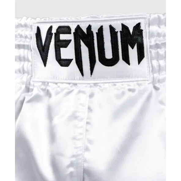Short Boxeo Tailandés Venum Classic Blanco/Negro
