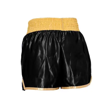 Short boxeo tailandés FIGHTER Negro y Amarillo
