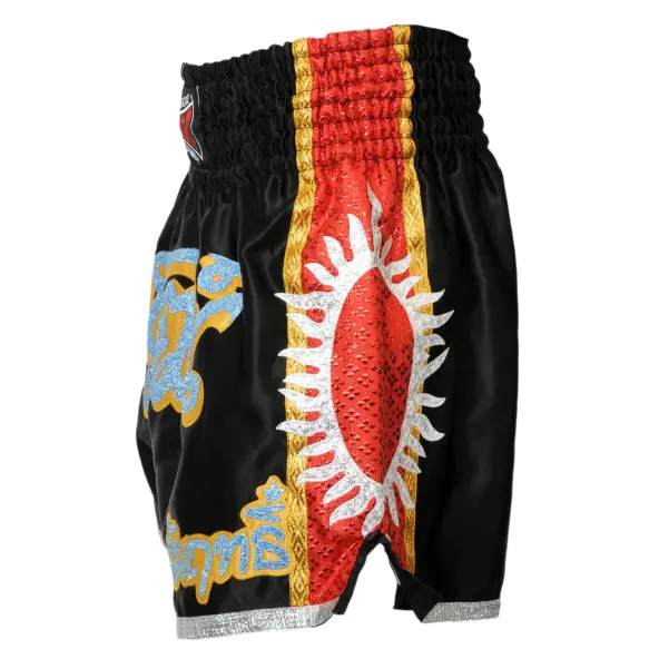 Short boxeo tailandés SUPERNOVA negro y rojo