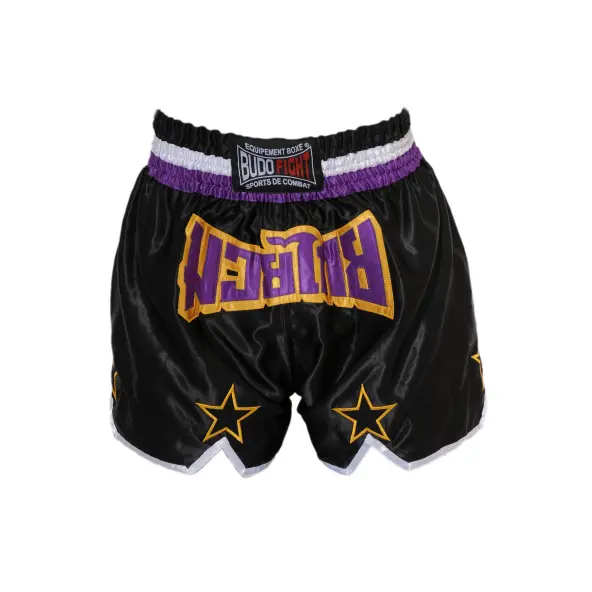 Short boxeo tailandés STAR Negro y Violeta