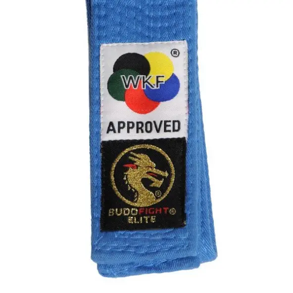 Cinturón de kárate Elite azul WKF