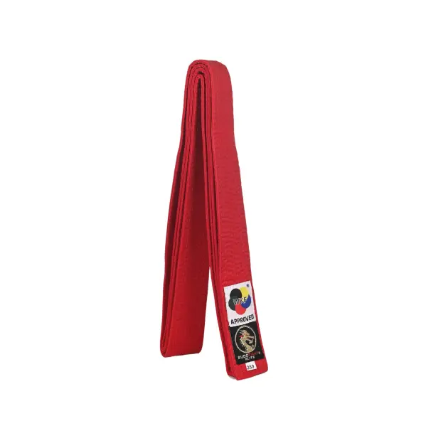 Cinturón de kárate Elite rojo WKF