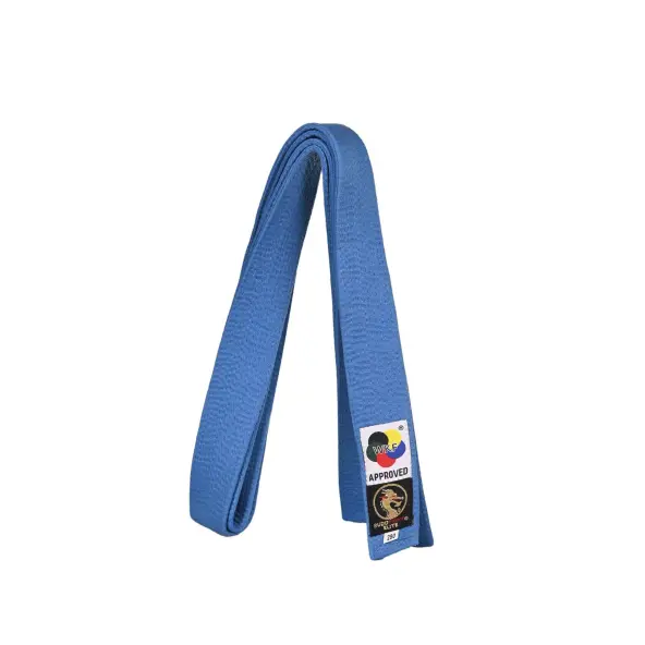 Cinturón de kárate Elite azul WKF